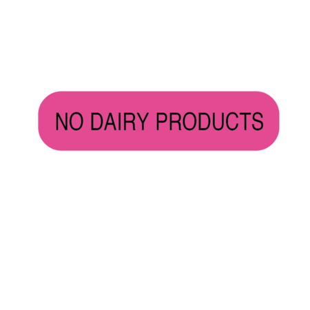 NEVS No Dairy Products Label 5/16 x 1-1/4" D-2504
